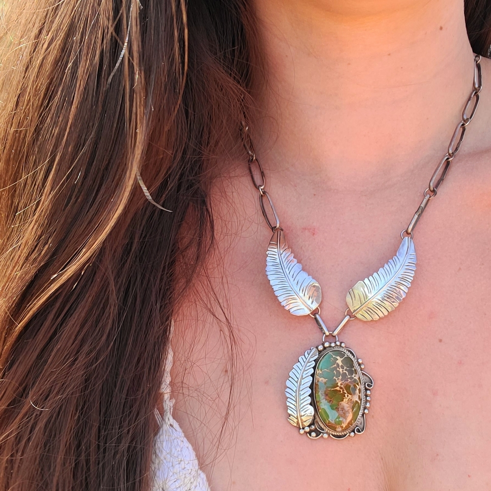 Sterling silver turquoise necklace